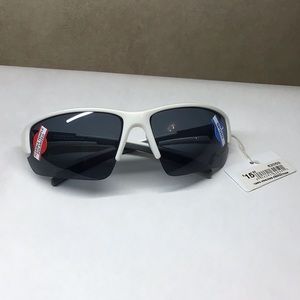 Men’s white framed polarized sports sunglasses 62050